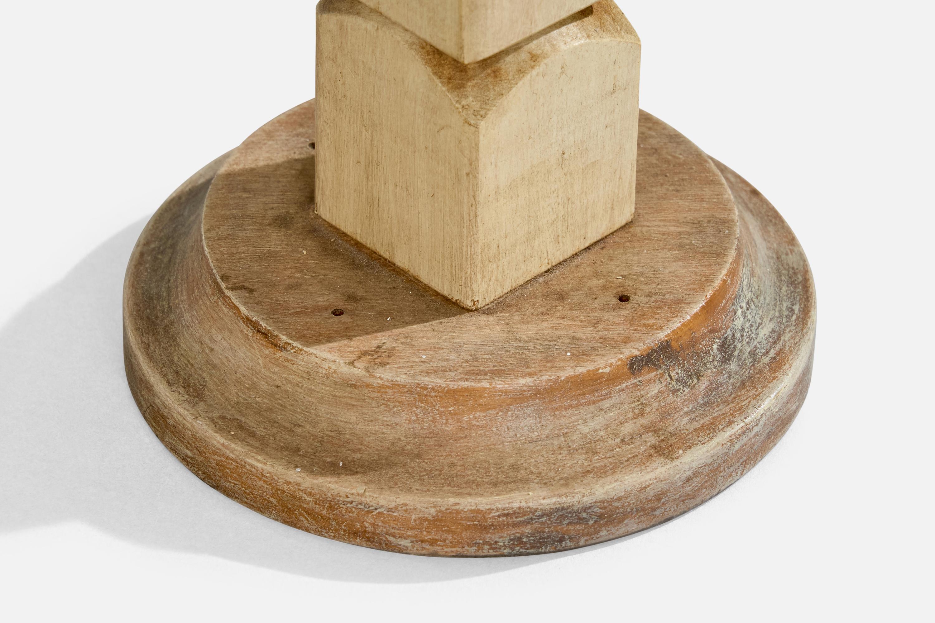 Designer américain, lampe de table, Wood Wood, USA, années 1950 en vente 1