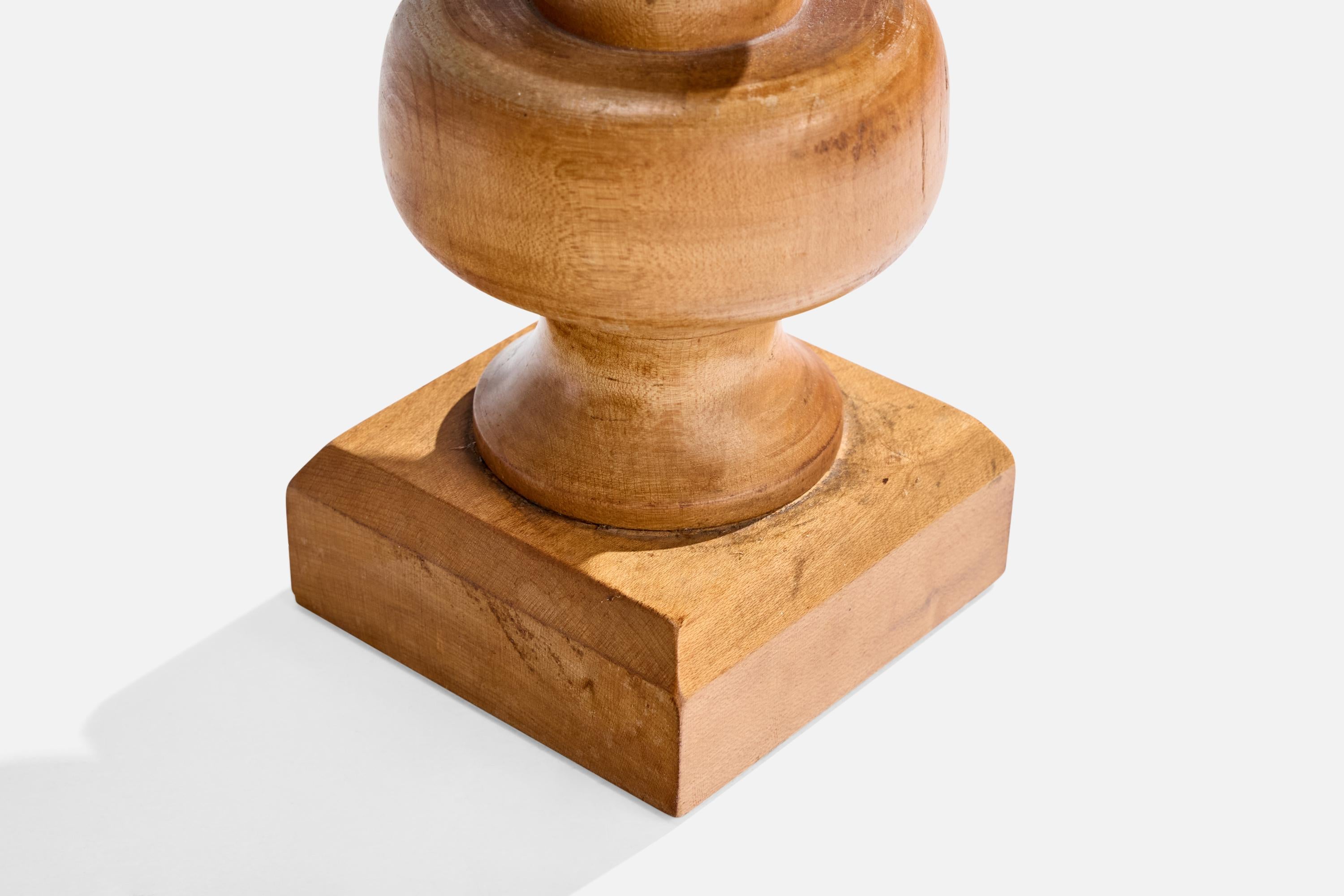 Diseñador americano, Lámpara de mesa, Madera, EE.UU., Años 50 en venta 1