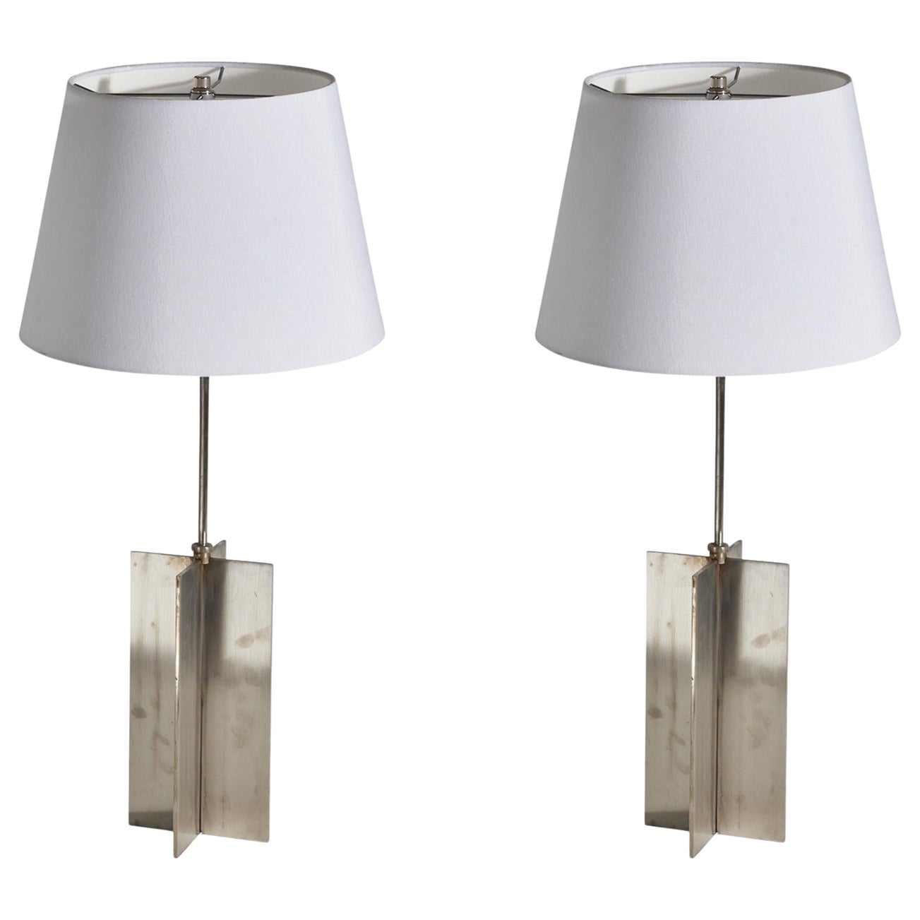 American Designer, Table Lamps, Metal, USA, 1960s For Sale
