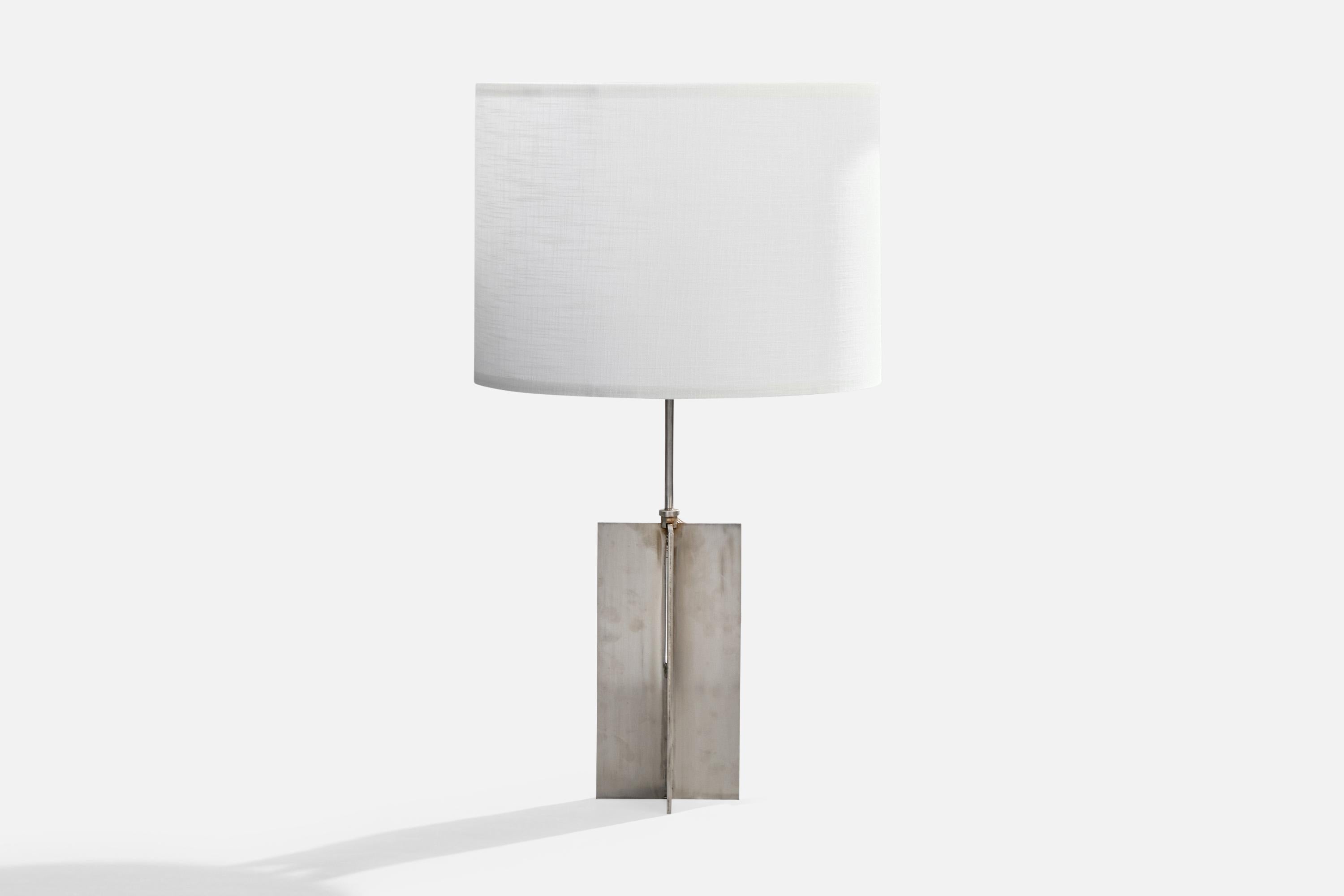 American Designer, Table Lamps, Steel, USA, 1960s In Good Condition For Sale In High Point, NC