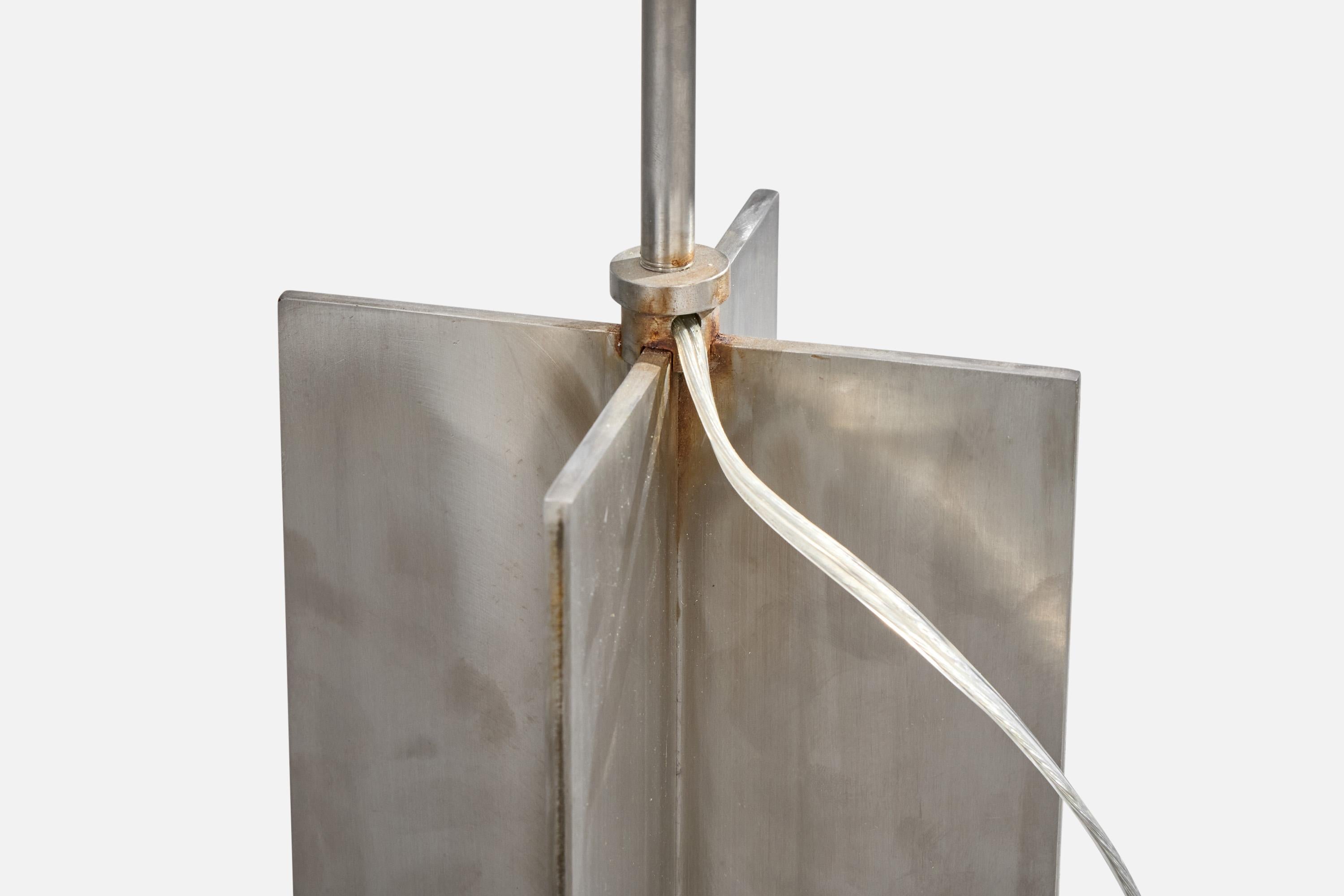 American Designer, Table Lamps, Steel, USA, 1960s For Sale 2
