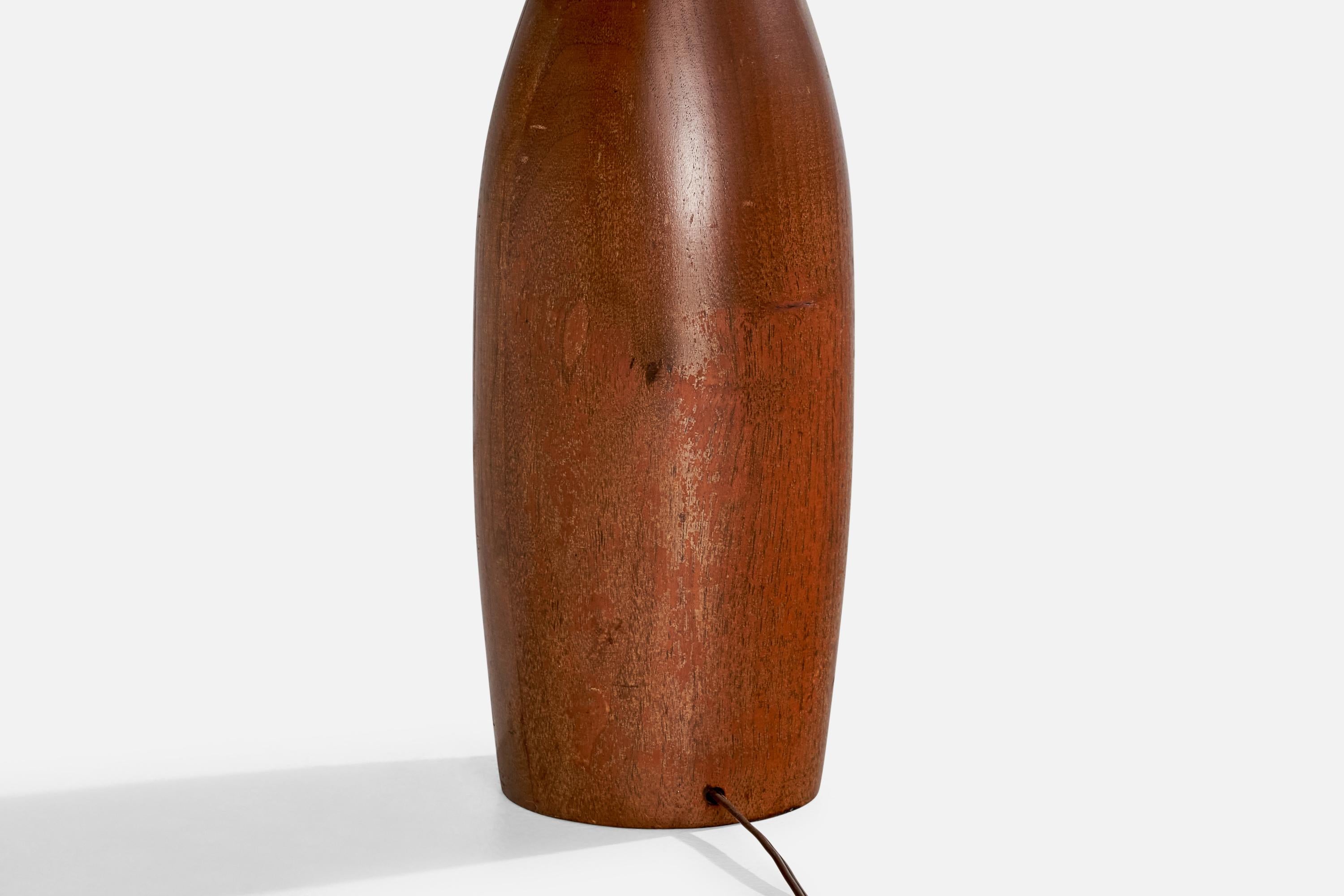 Designer américain, lampes de table, noyer, laiton, papier, États-Unis, années 1950 en vente 5