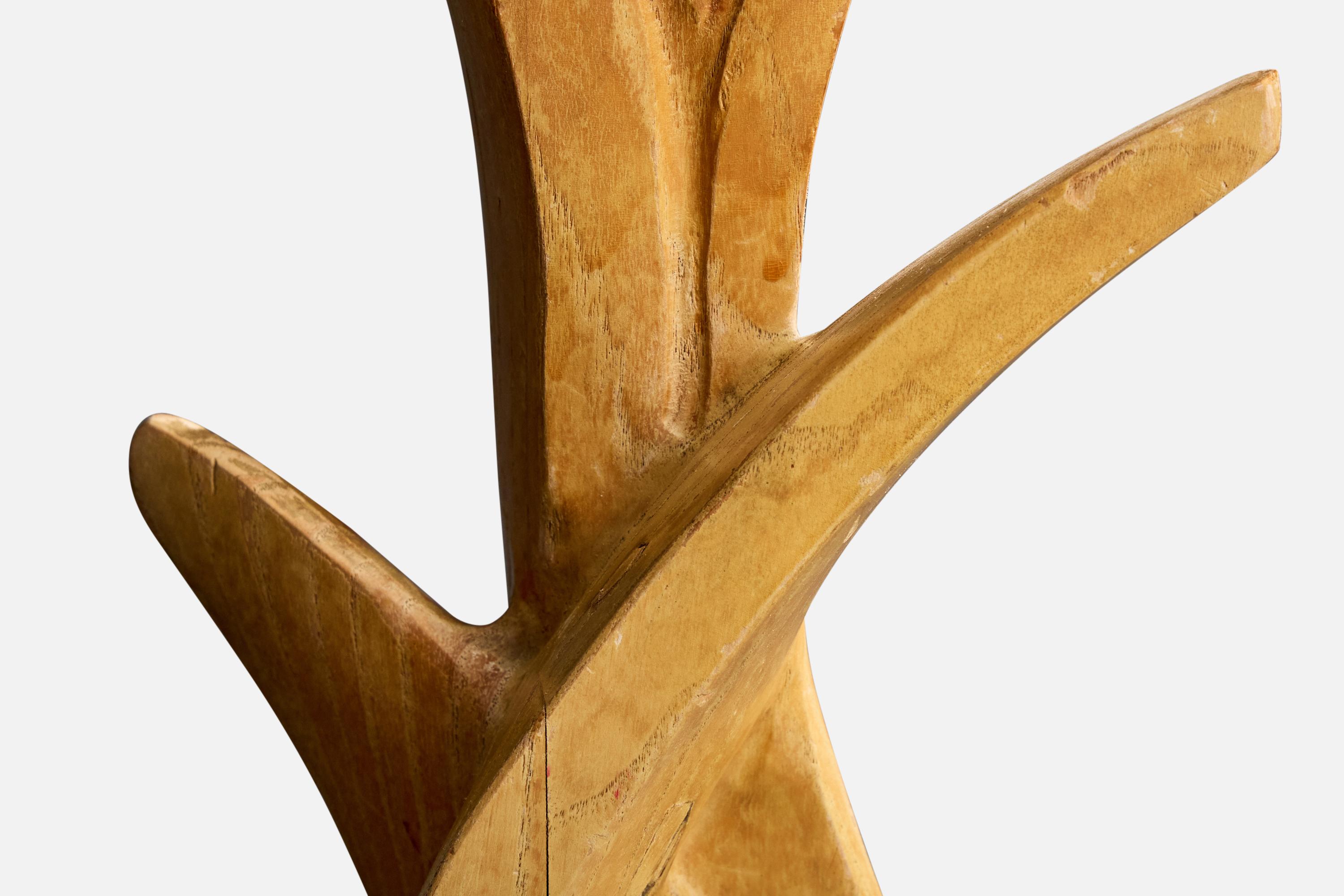 Designer américain, lampes de table, Wood Wood, Brass, USA, années 1950 en vente 3