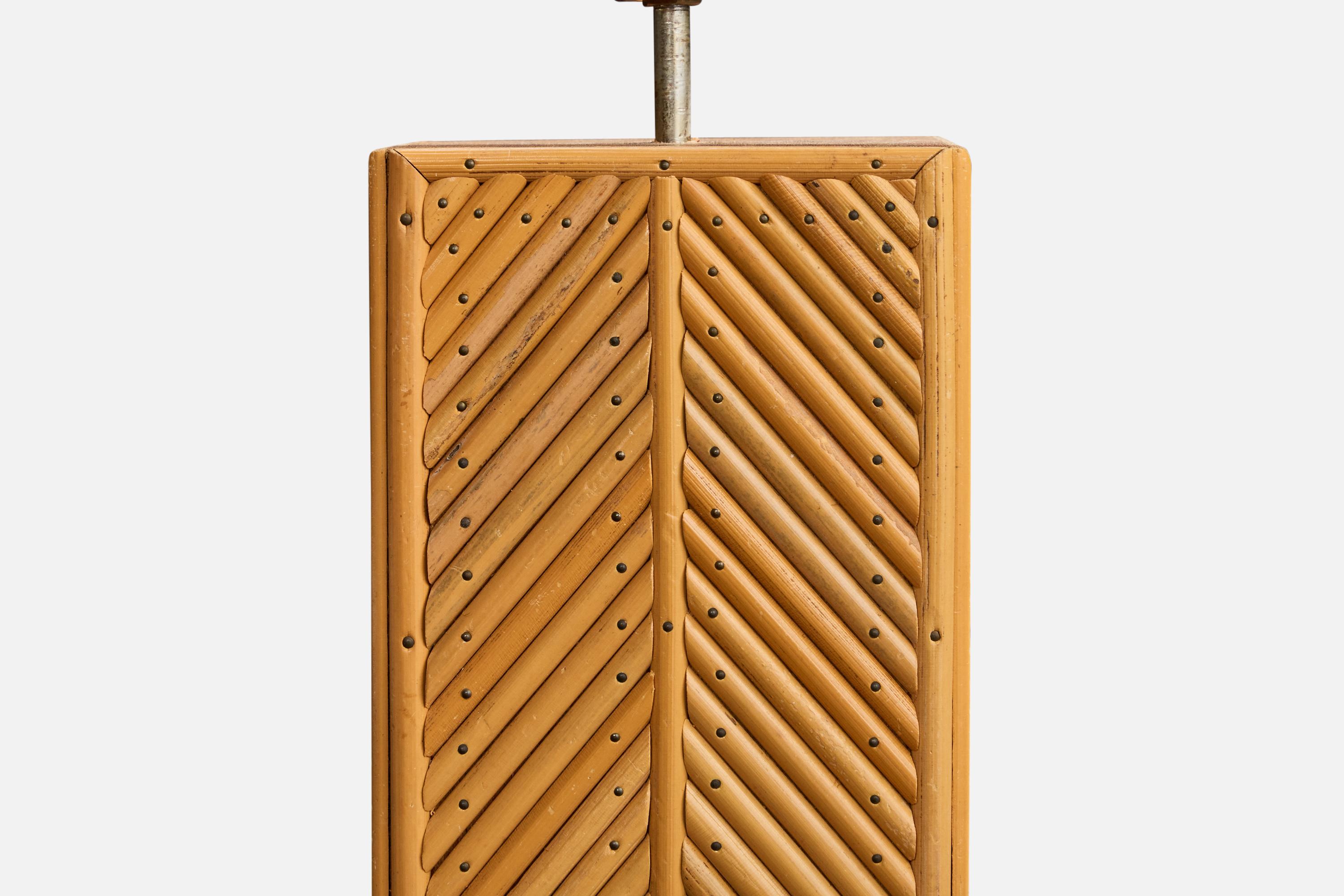 Designer americano, Lampade da tavolo, Wood, Ottone, USA, anni '50 in vendita 4