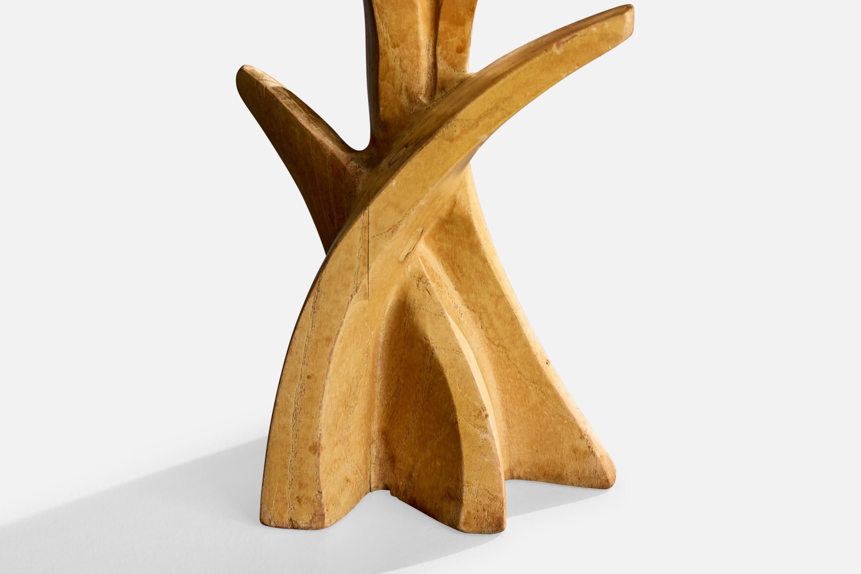Designer américain, lampes de table, Wood Wood, Brass, USA, années 1950 en vente 4