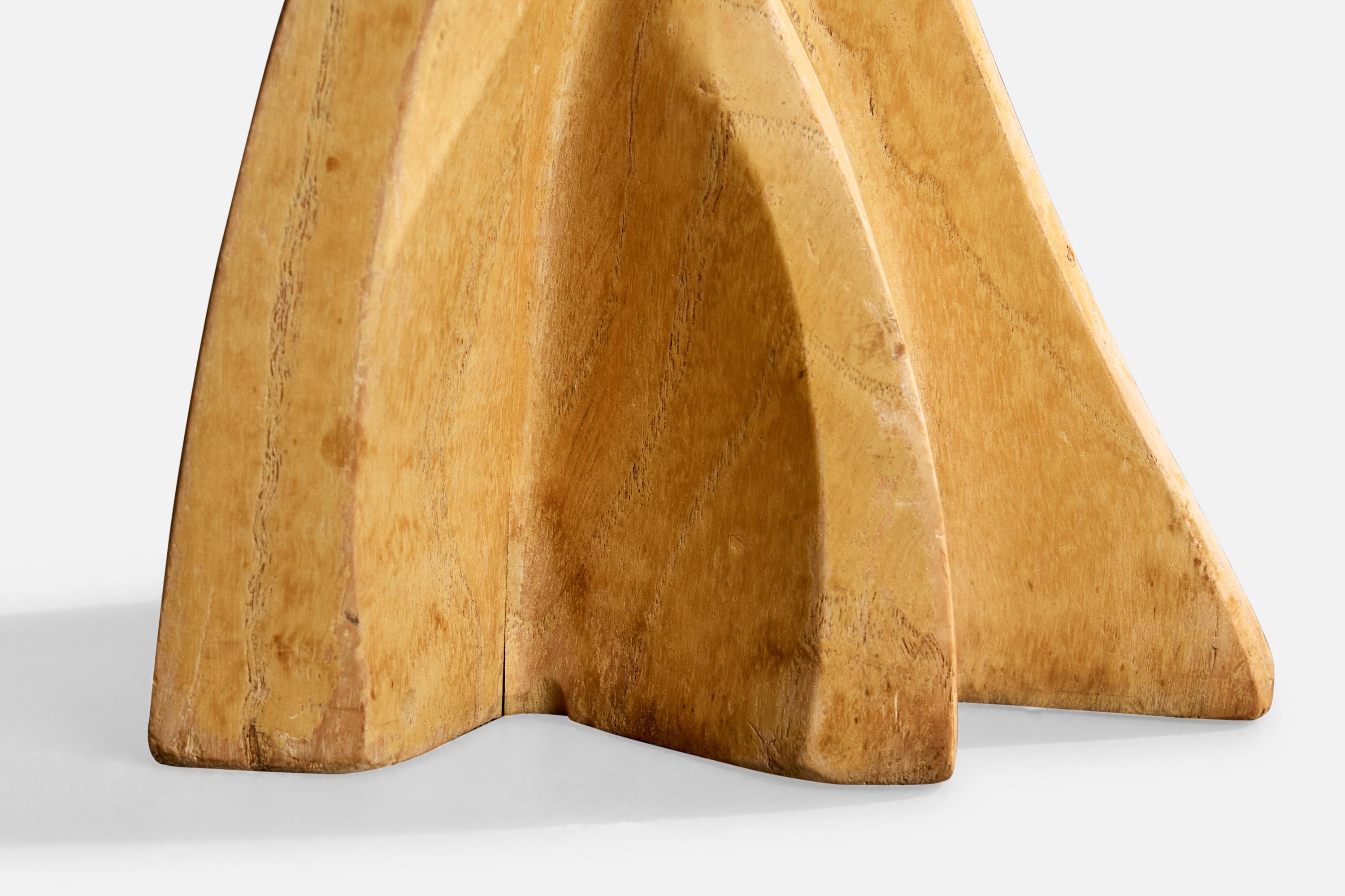 Mid-Century Modern Designer américain, lampes de table, Wood Wood, Brass, USA, années 1950 en vente