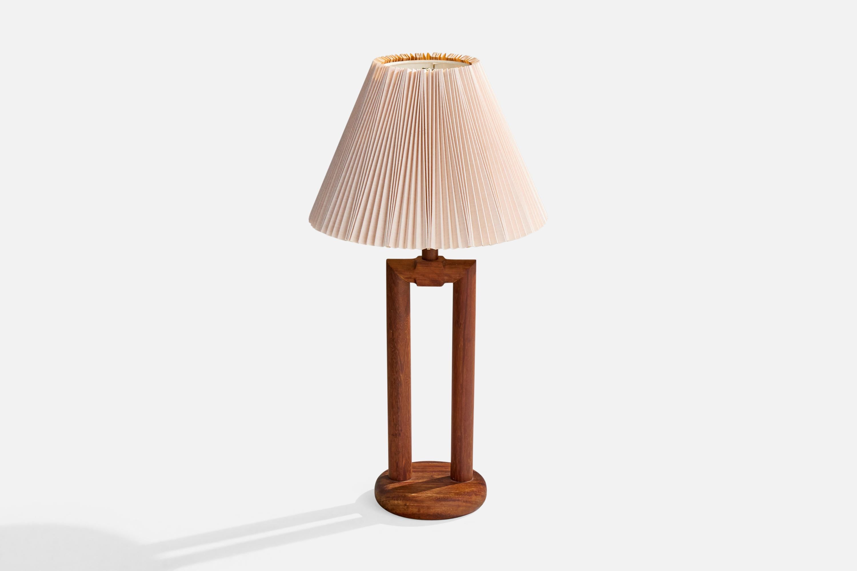 Mid-20th Century American Designer, Table Lamps, Wood, Paper, USA, 1950s For Sale