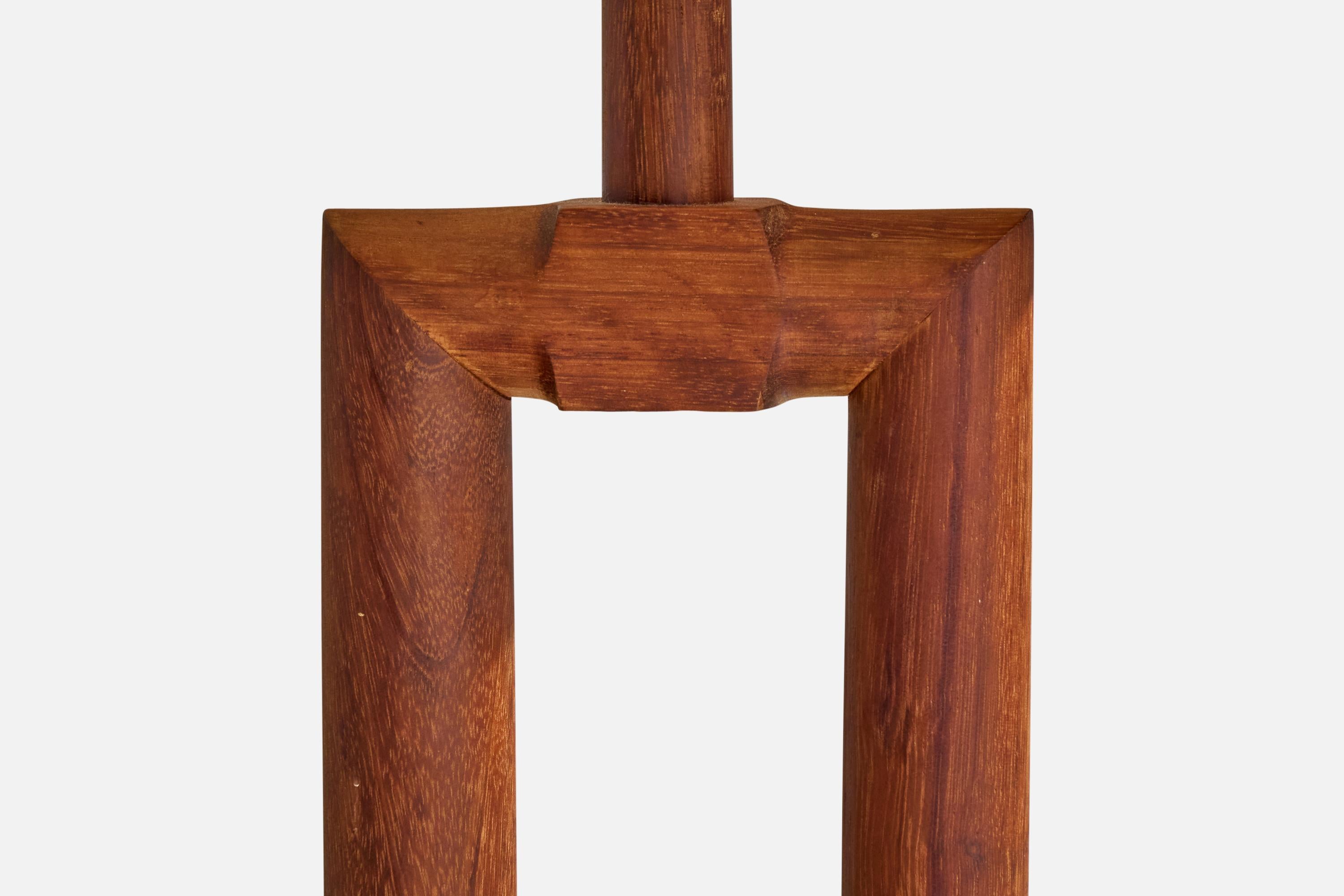 American Designer, Table Lamps, Wood, Paper, USA, 1950s For Sale 3