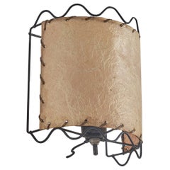 American Designer, Wall Light, Lacquered Metal, Fiberglass, USA, c. 1940s