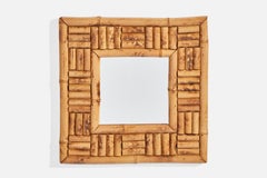 Vintage American Designer, Wall Mirror, Bamboo, USA, 1950s