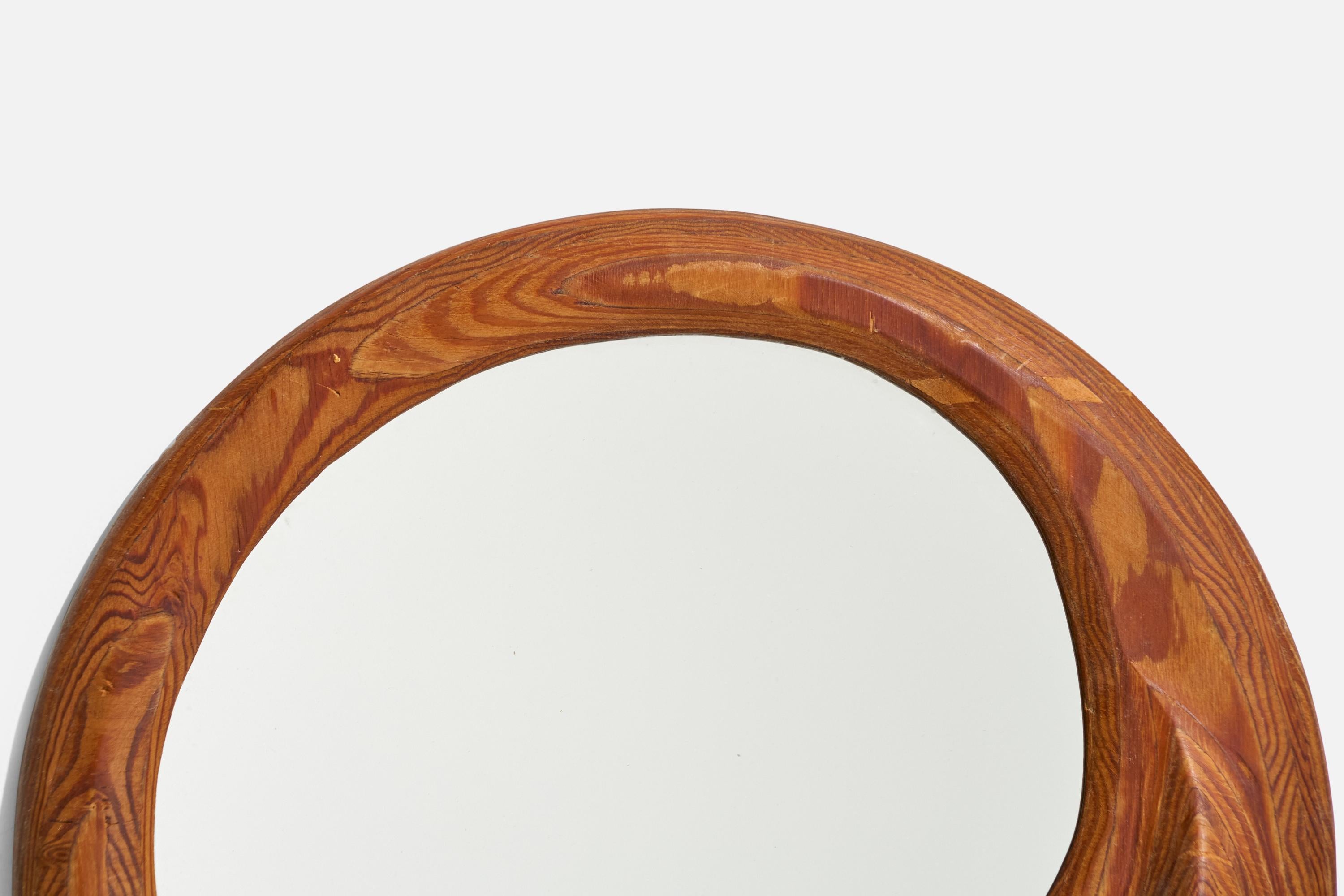 Late 20th Century American Designer, Wall Mirror, Pine Wood, Mirror, United States, 1980 For Sale