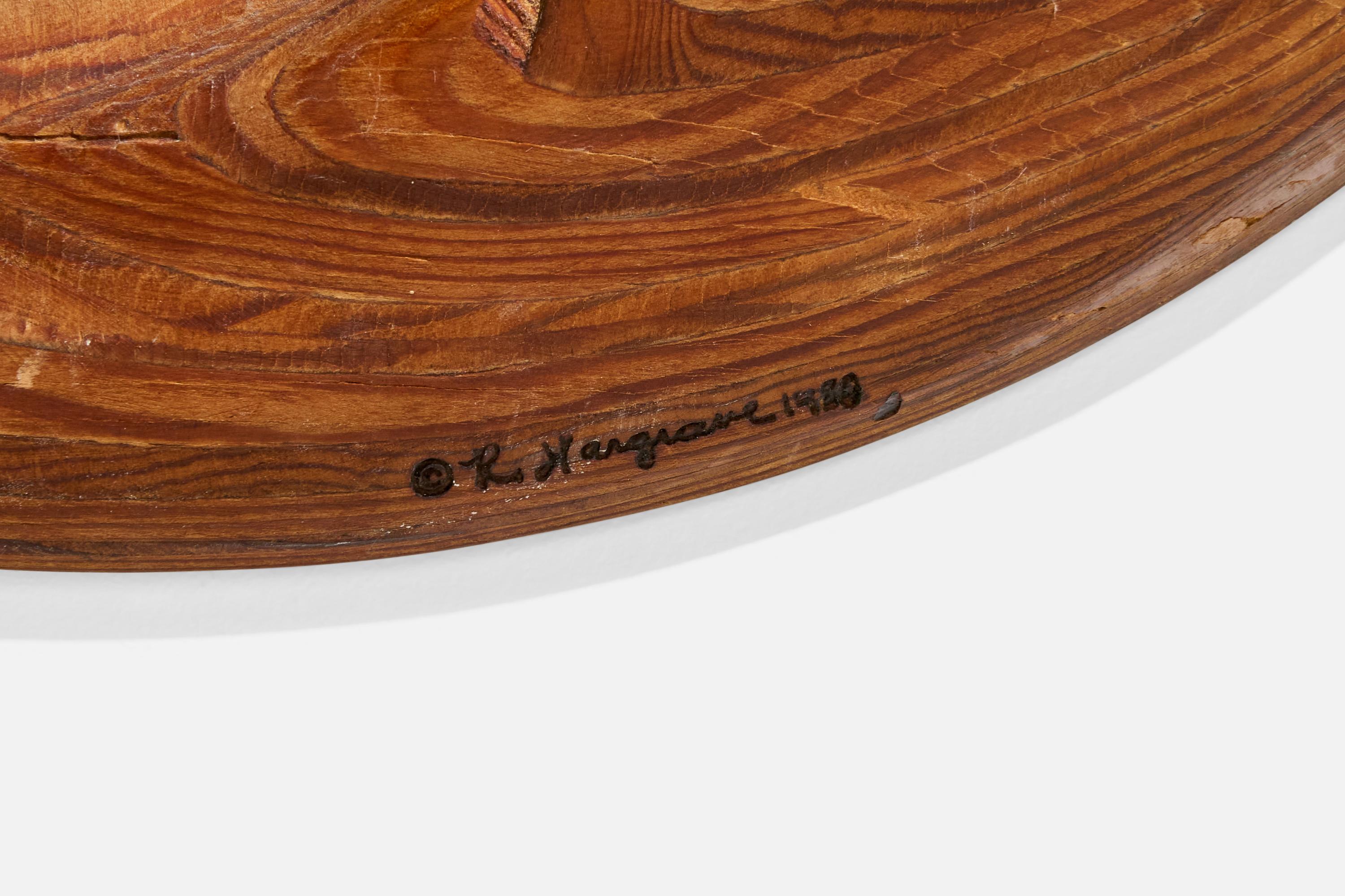 American Designer, Wall Mirror, Pine Wood, Mirror, United States, 1980 For Sale 3