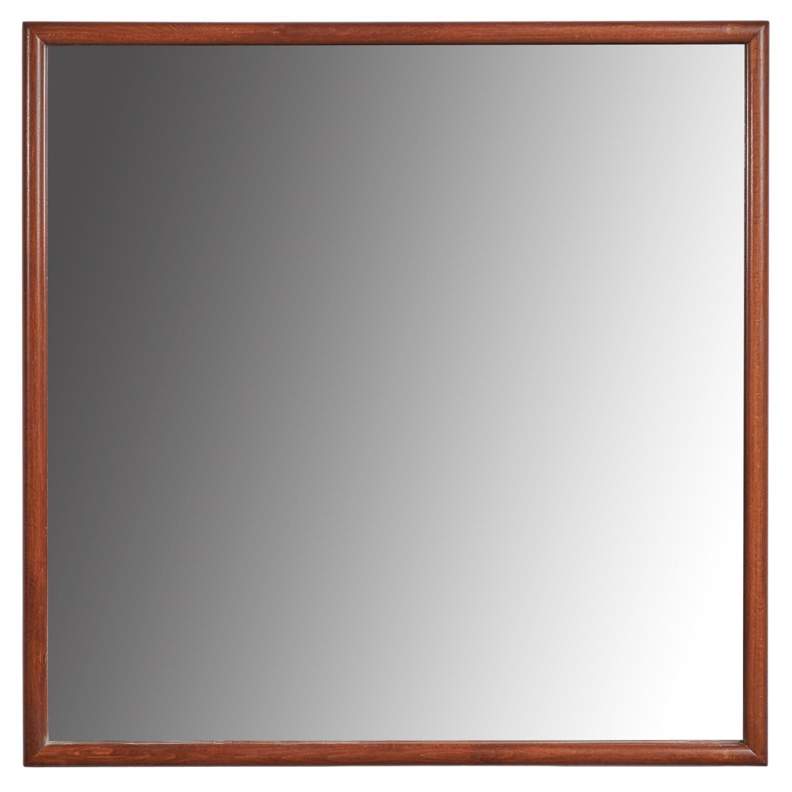 Diseñador americano, Espejo de pared, Teca, EE.UU., Años 50