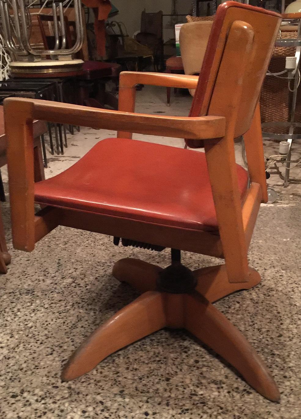 Mid-Century Modern American Desk Armchair, 1950 For Sale