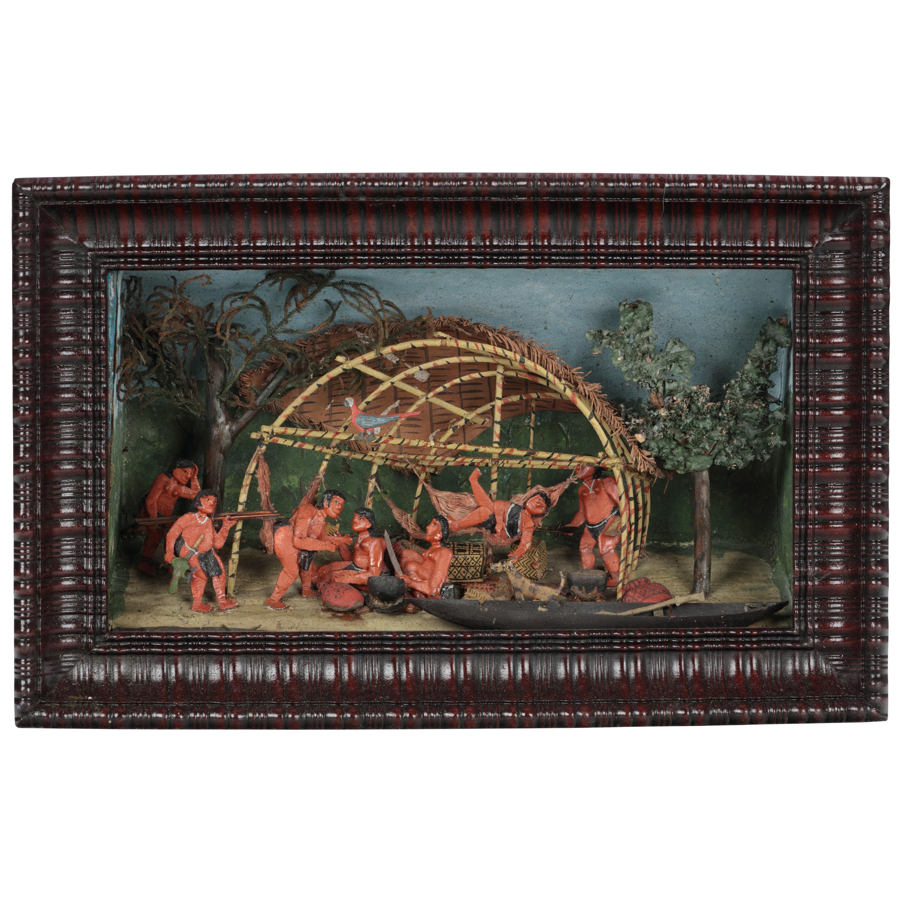 American Diorama, Follower Gerrit Schouten, Carib Indigenous Village For Sale