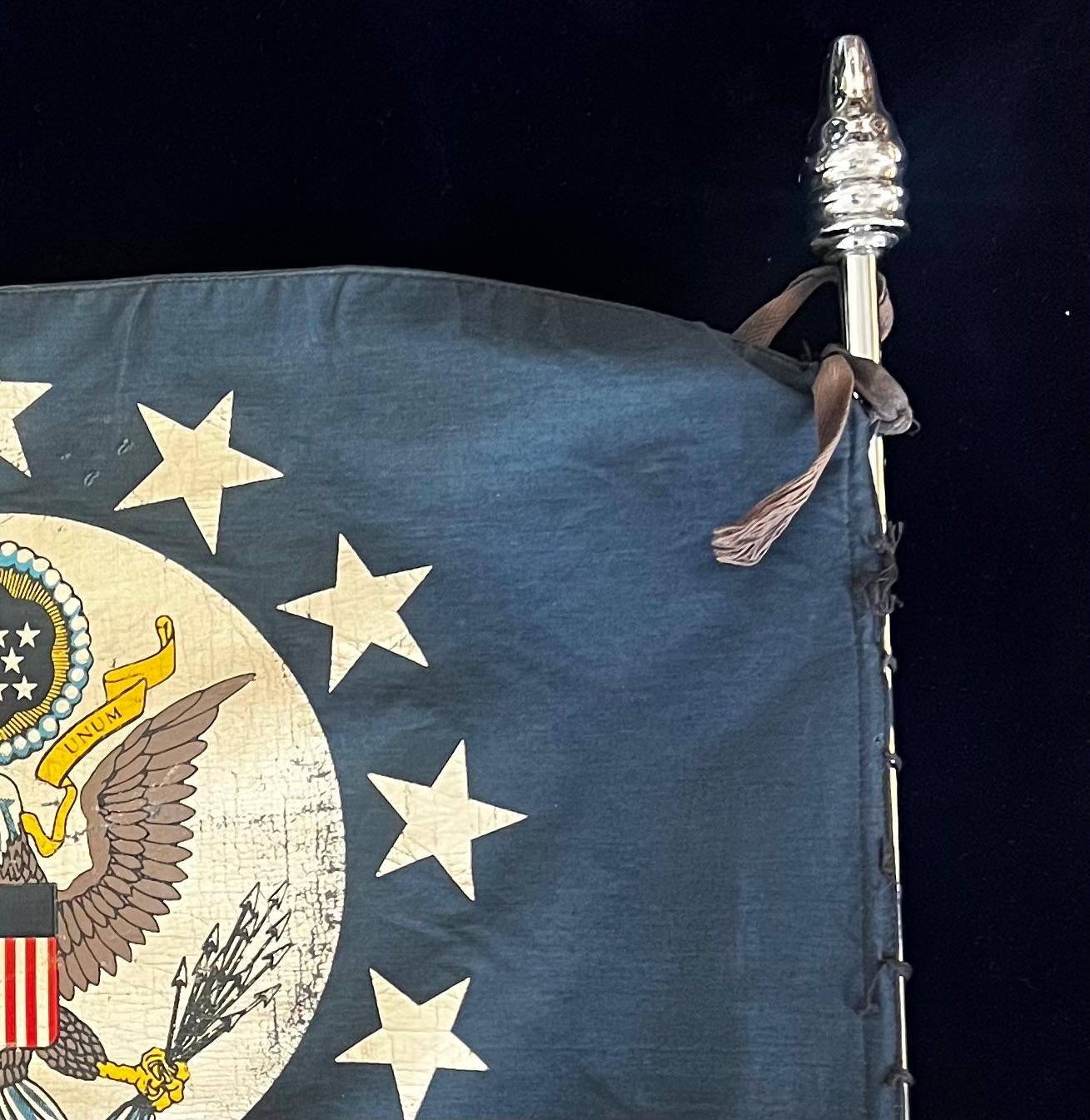 Cotton American Diplomatic Mission Flag, Judaica- Liberation of Concentration Camp 1945 For Sale