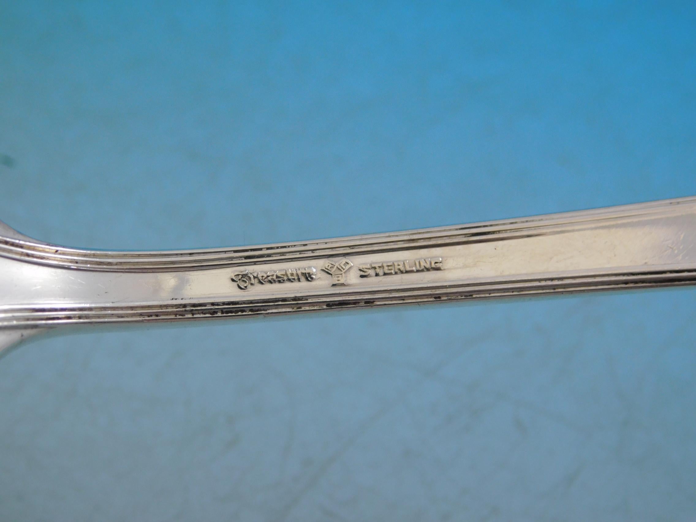 Mid-20th Century American Directoire by Lunt Sterling Silver Flatware Set 12 Service 94 Pcs Deco