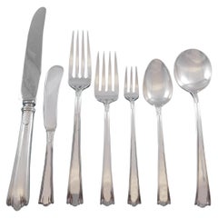 American Directoire by Lunt Sterling Silver Flatware Set 12 Service 94 Pcs Deco
