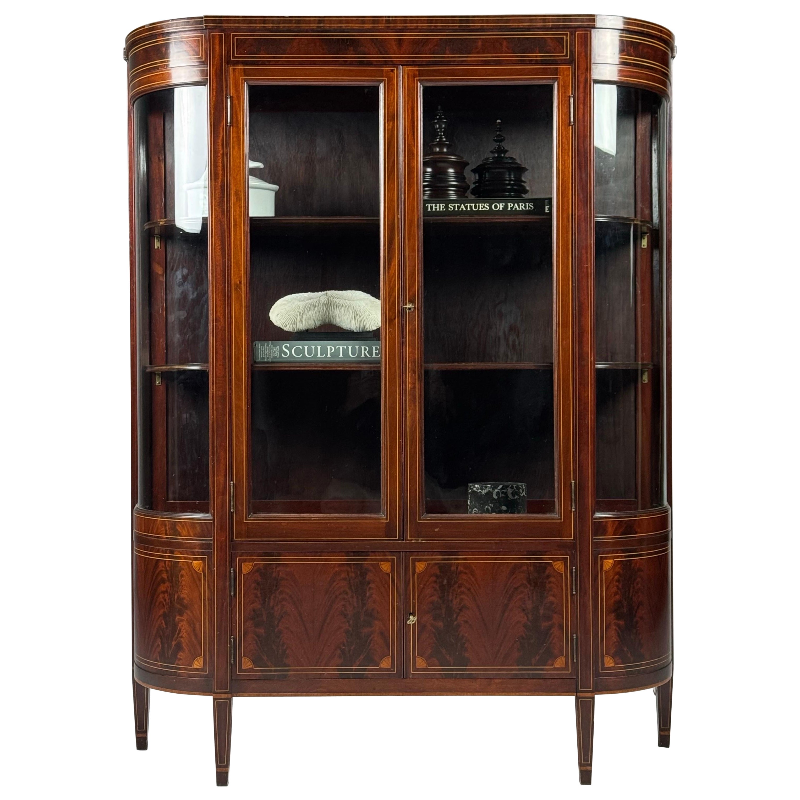 American Display Cabinet 1920-1940 Mahogany For Sale