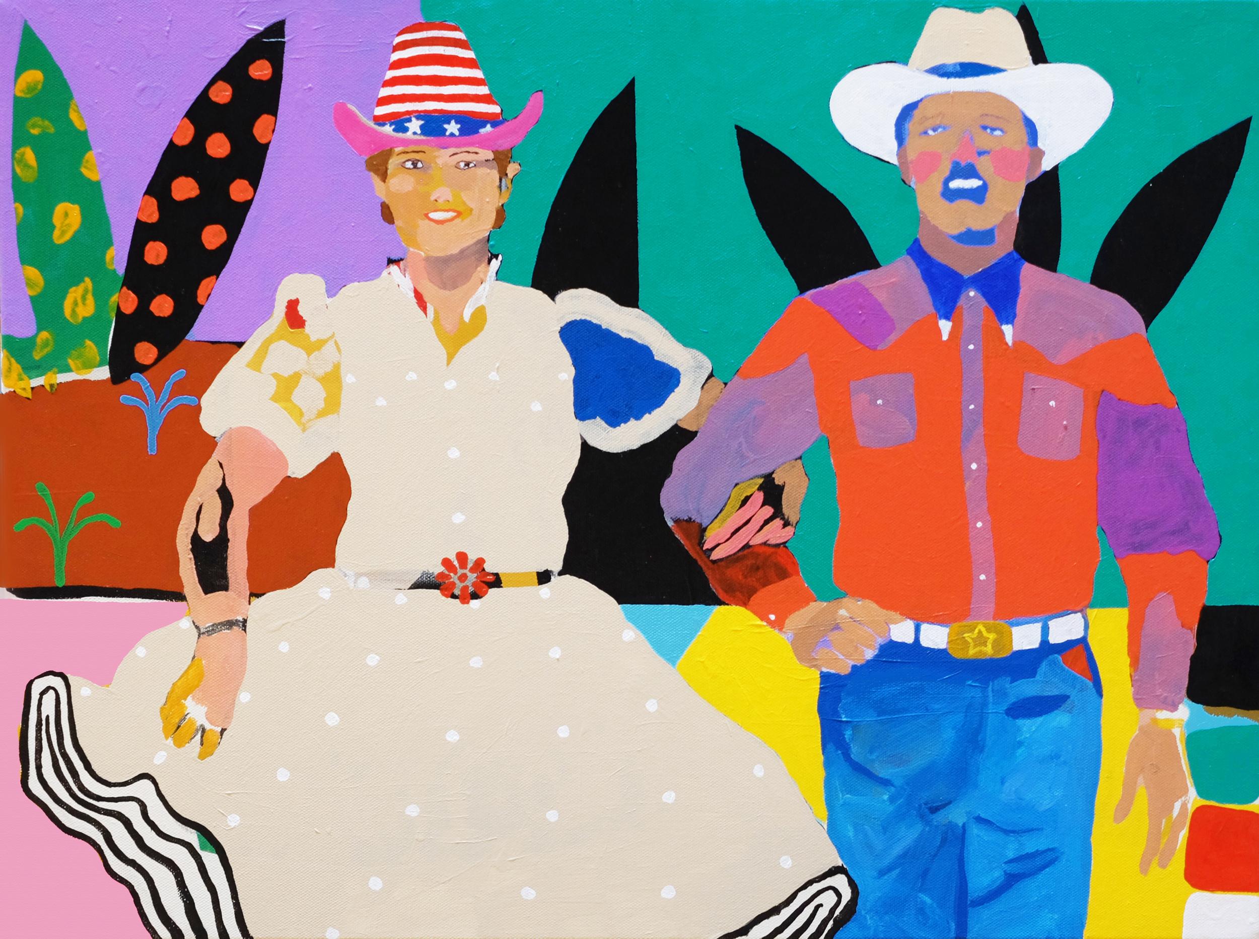 Modern 'American Dreamers' Portrait Painting by Alan Fears Pop Art For Sale