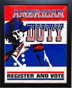 "American Duty. Register and Vote" Vintage General Motors Poster, circa 1950s