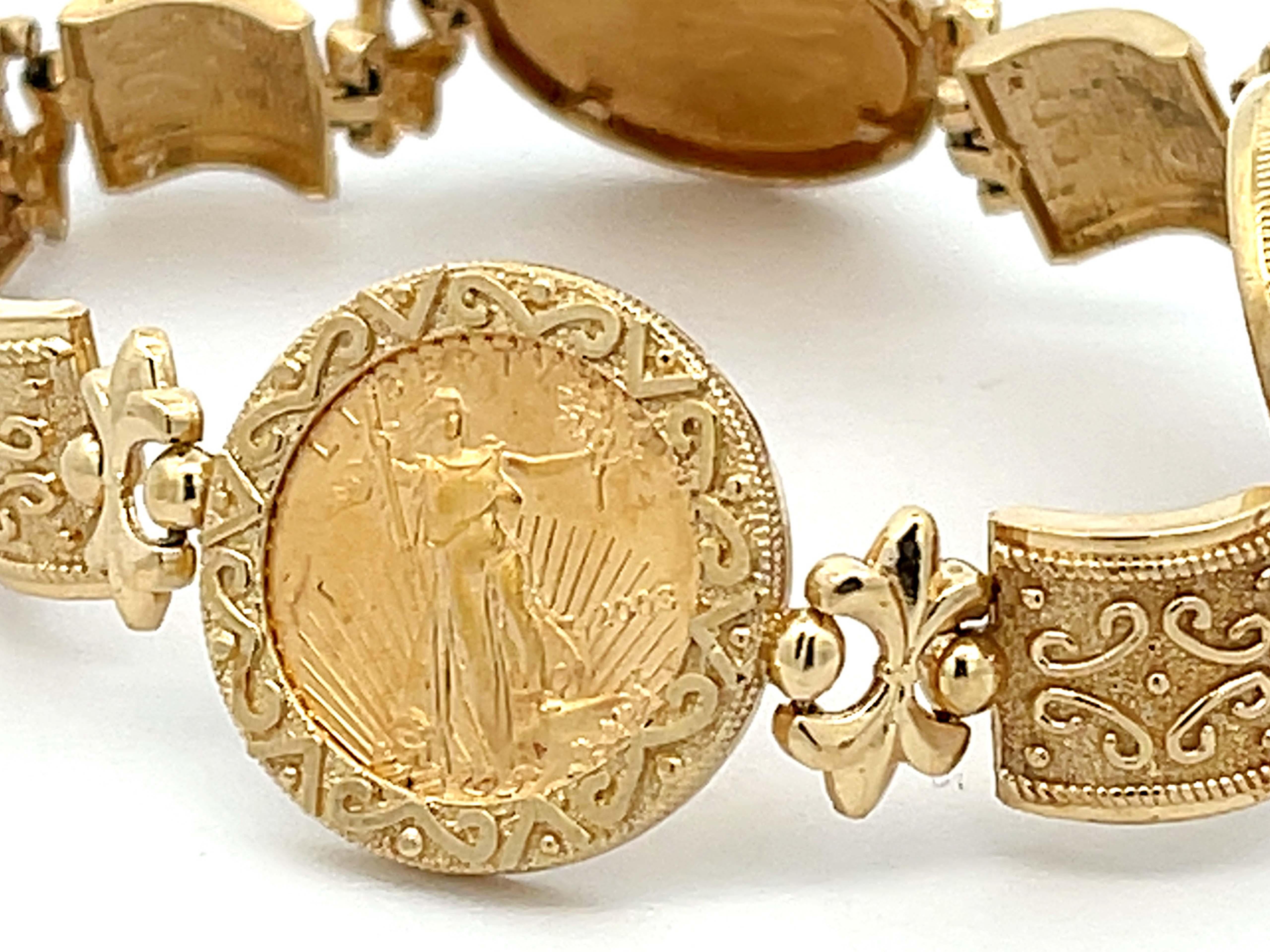 coin bracelet 22k gold