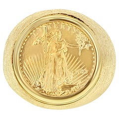 Anillo para monedas American Eagle Lady Liberty 1/10oz con textura