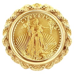 American Eagle Lady Liberty Seil Münze Frame Ring 