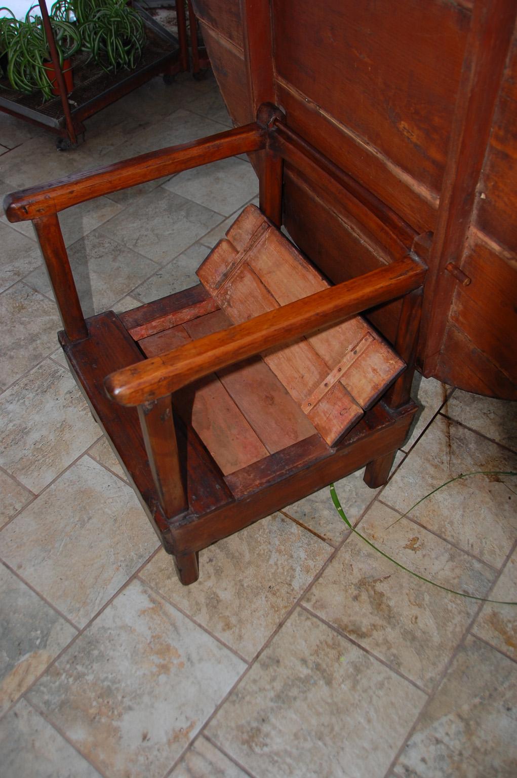American Early 19th Century Metamorphic Country Table Chair For Sale 2
