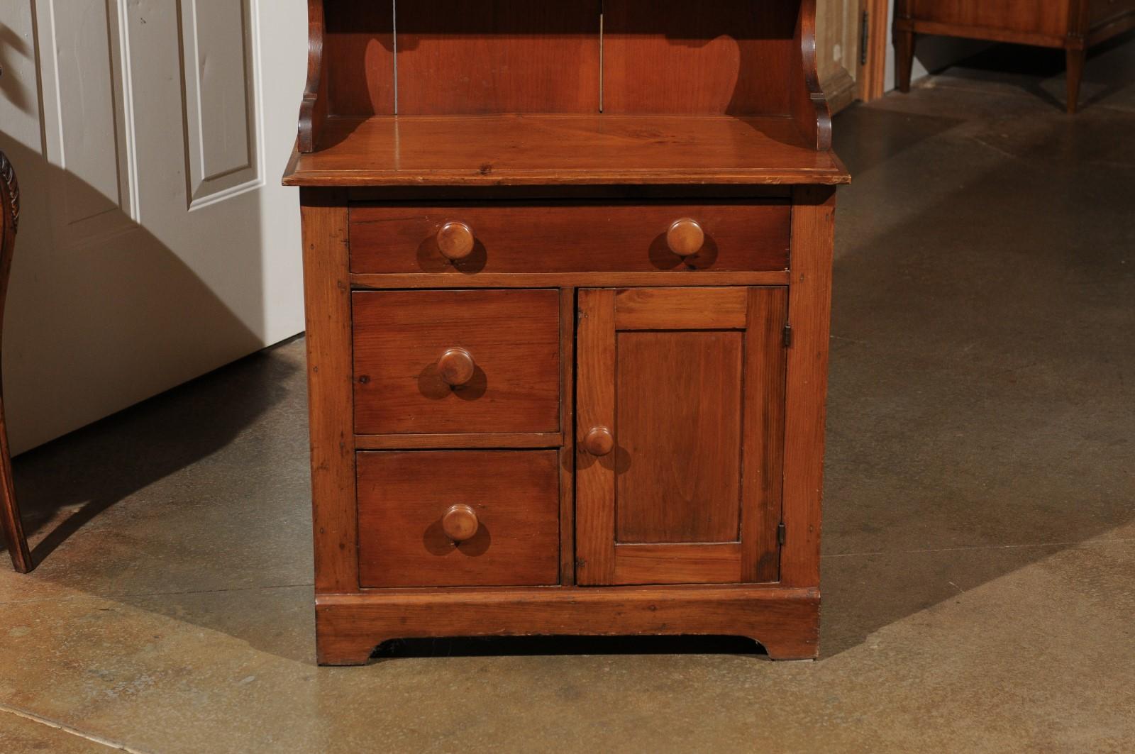 American Early 20th Century Cherry Bathroom with Shelves and