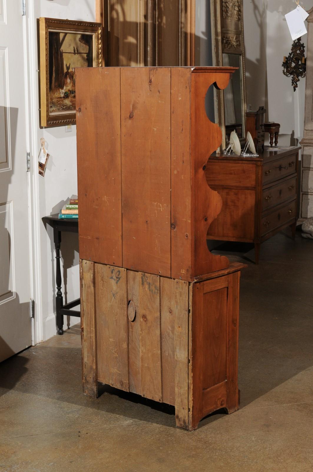 American Early 20th Century Cherry Bathroom with Shelves and