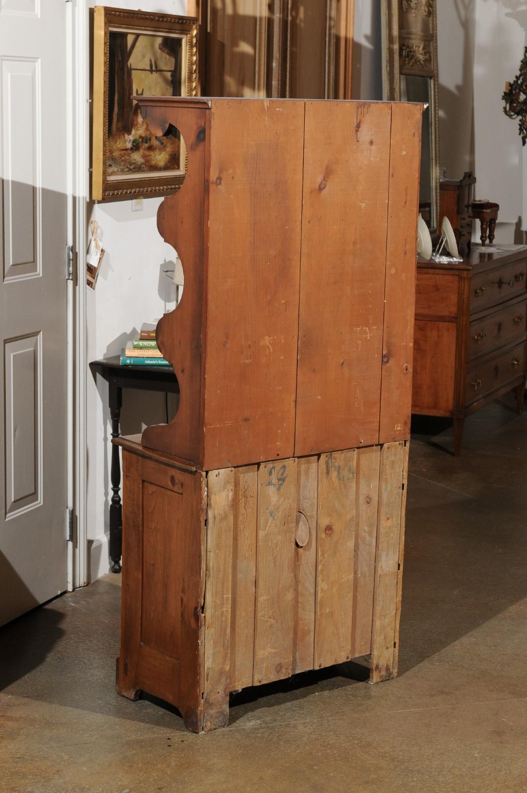 American Early 20th Century Cherry Bathroom with Shelves and