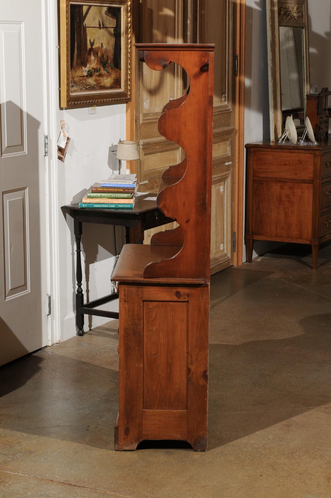 American Early 20th Century Cherry Bathroom with Shelves and