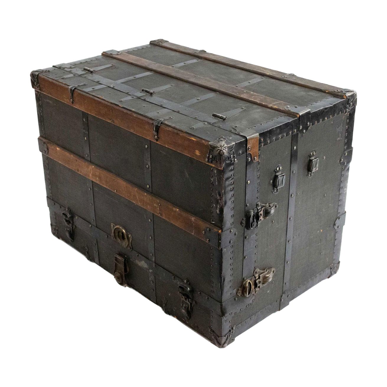 American Ebonized Vaudeville Trunk For Sale
