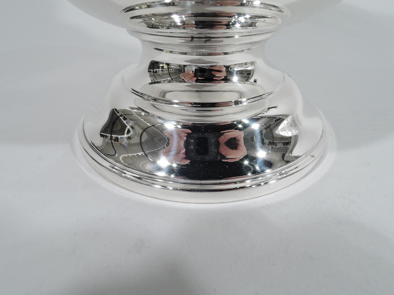 20th Century American Edwardian Classical Sterling Silver Covered Trophy Cup