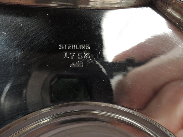 American Edwardian Modern Regency Sterling Silver Basket For Sale at ...