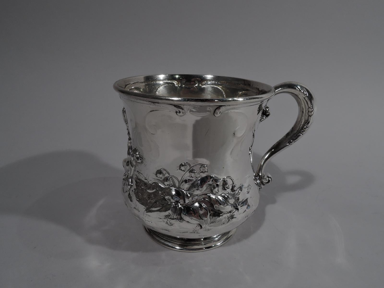 American Edwardian Sterling Silver Baby Cup with Hussy Shepherdess In Excellent Condition In New York, NY