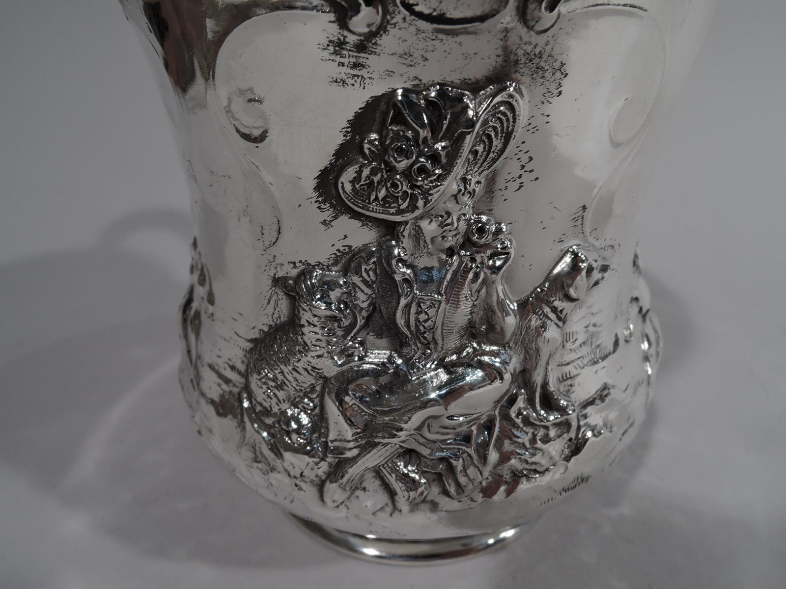 20th Century American Edwardian Sterling Silver Baby Cup with Hussy Shepherdess