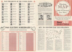 American Election Map and 1960 Presidential Fact Sheet, Published 1960