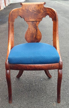 American Empire Boston Mahogany Girandole Chair, Circa 1860s