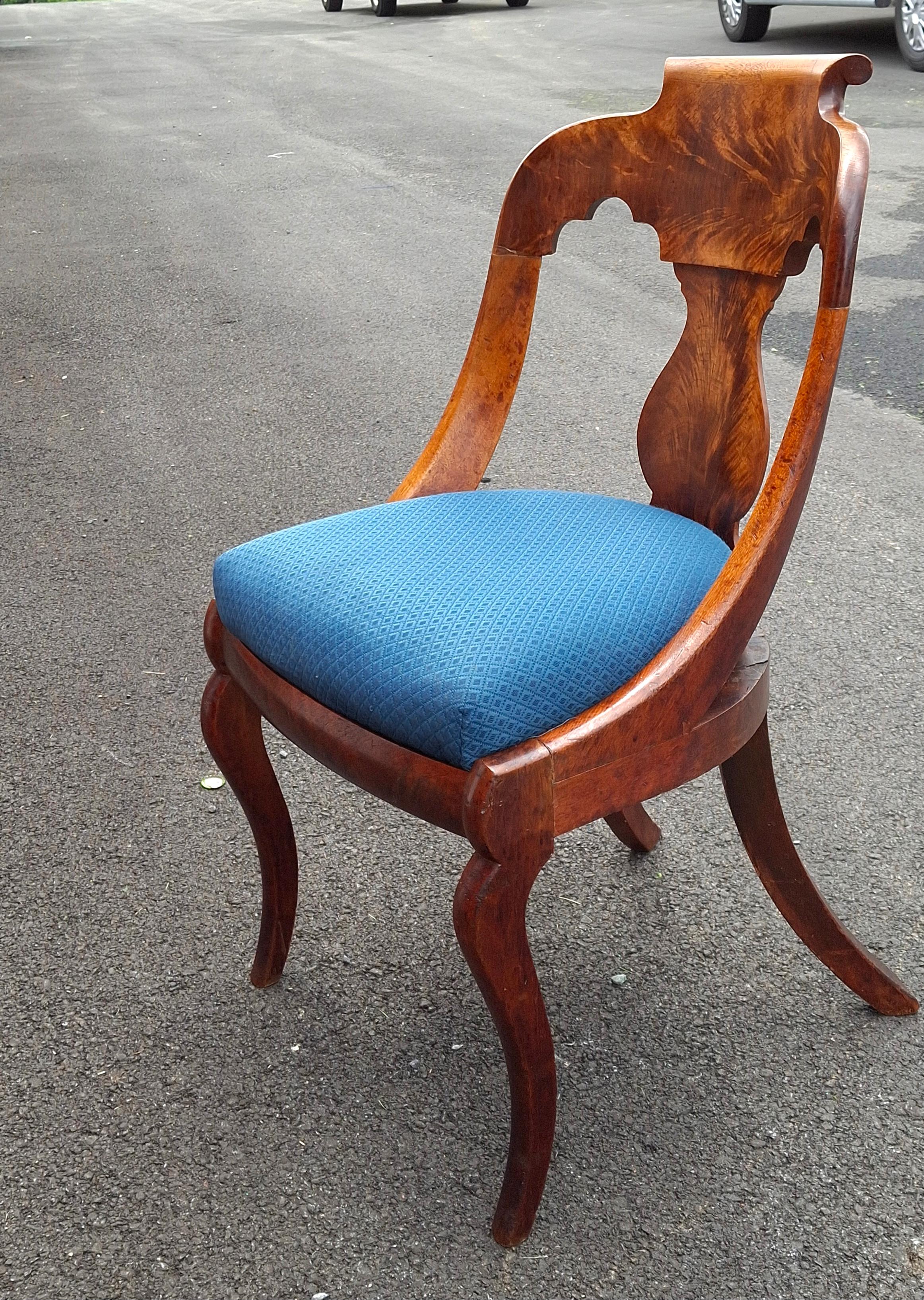 Chaise Girandole Empire américain en acajou de Boston, Circa 1860s en vente 1