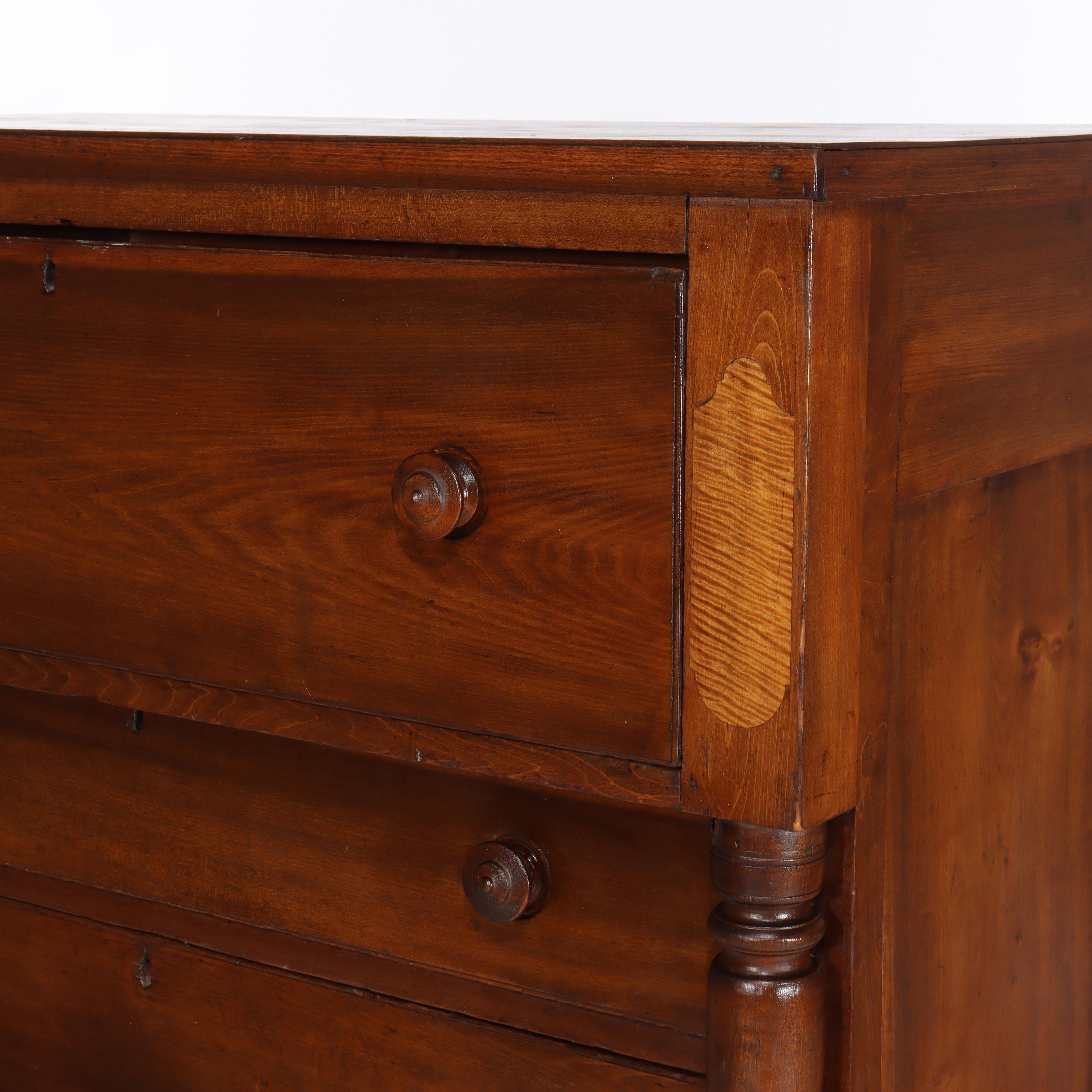 American Empire Cherry & Tiger Maple Gentlemen’s Chest C1840
Measures - 47 7/8