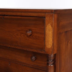 American Empire Cherry & Tiger Maple Gentlemen’s Chest C1840