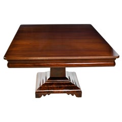 American Empire/Classical Dining Table in Mahogany w/ Grecian-Form Pedestal Base