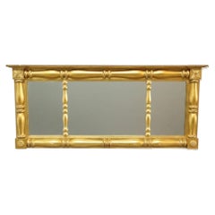 Miroir triptyque Empire américain classique en bois doré 1ère finition c1840