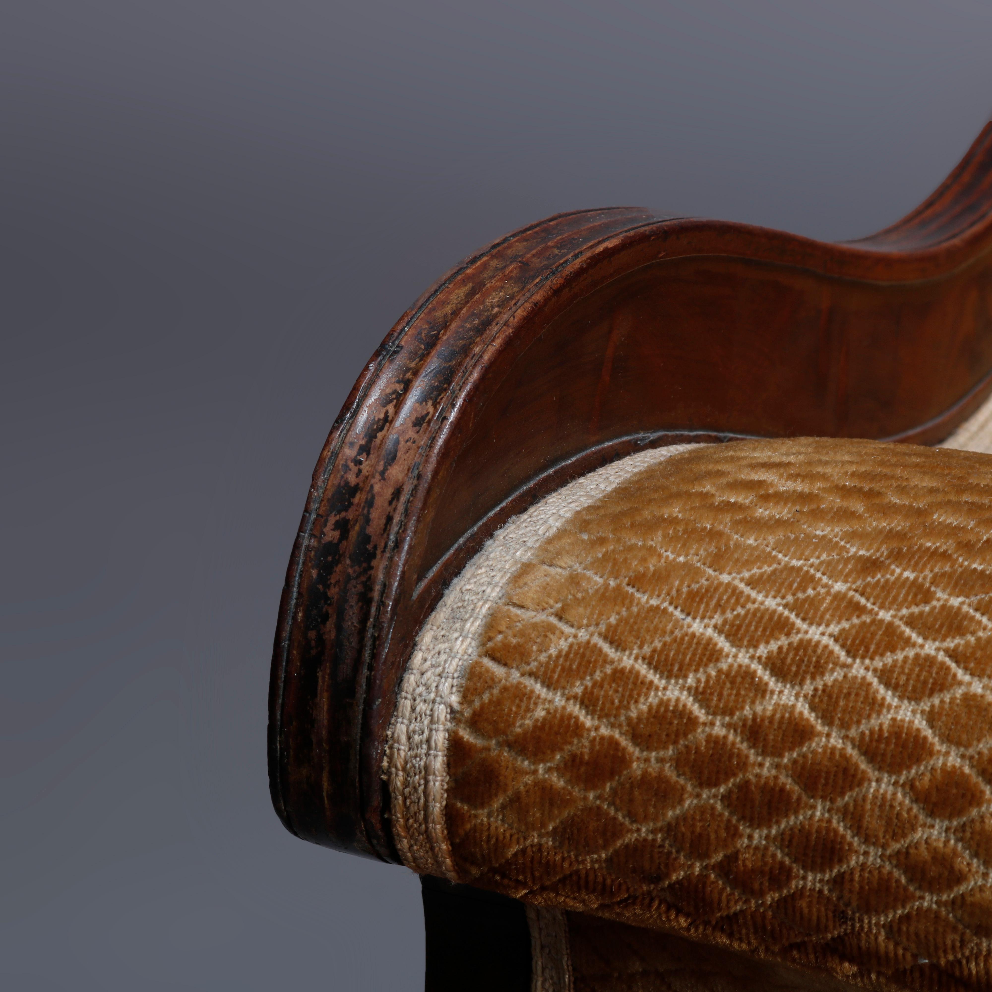 American Empire Classical Greco Mahogany Hairy Paw Foot Sofa C1860 10