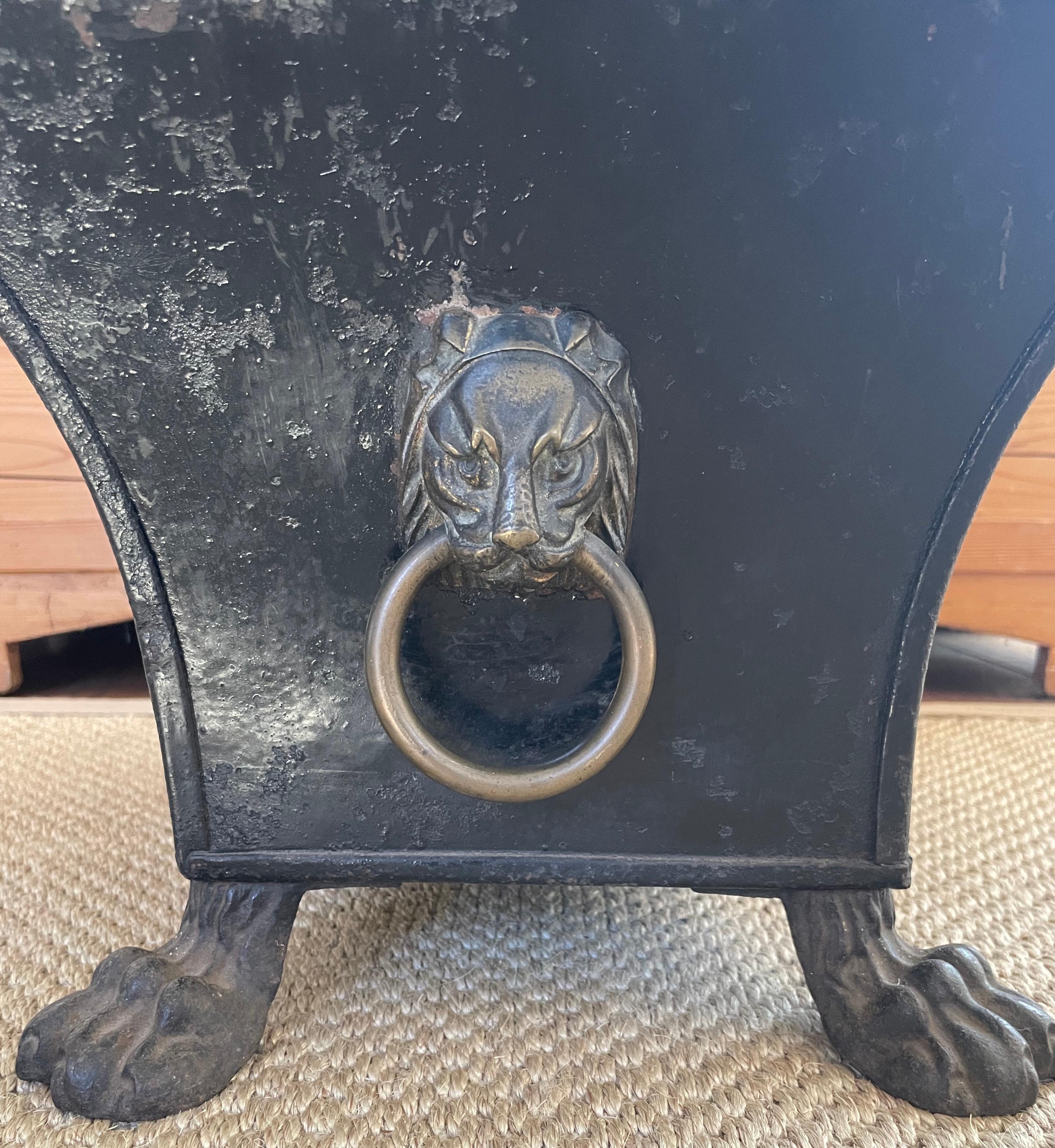 Metal American Empire Coal Scuttle For Sale