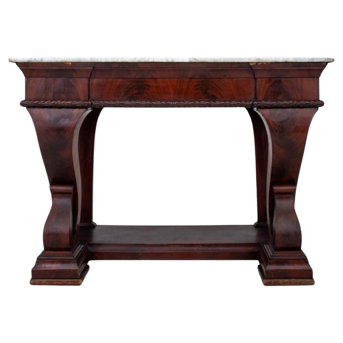 American Empire Console, Likely New York, 1850s For Sale