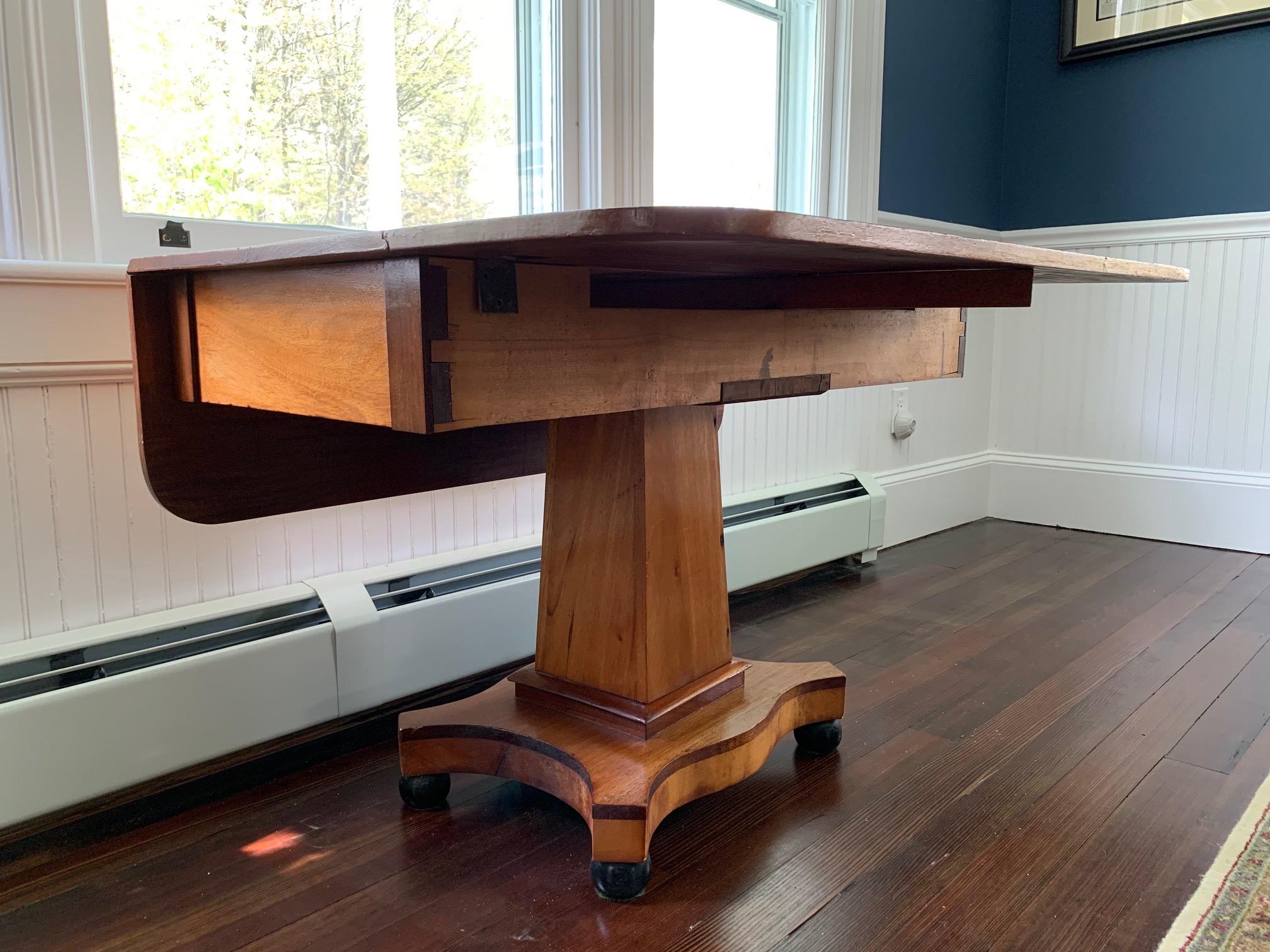 American Empire Drop Leaf Table, c. 1880 by S. K. Pierce & Son, Co. For Sale 5