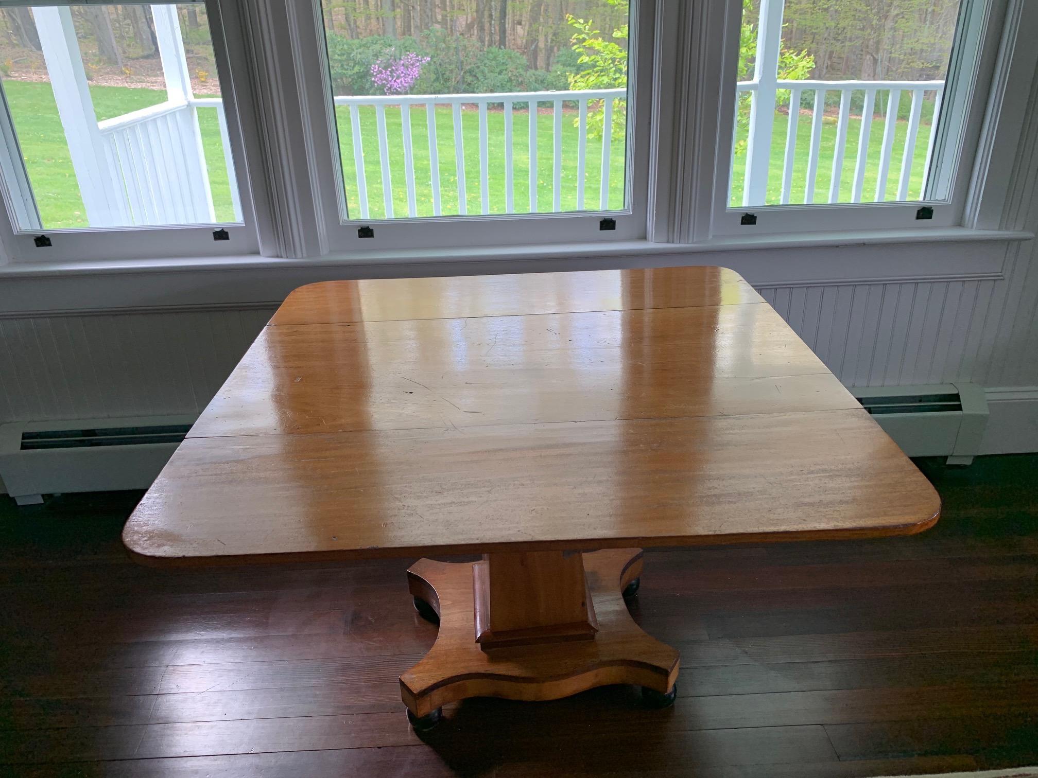 American Empire Drop Leaf Table, c. 1880 by S. K. Pierce & Son, Co. For Sale 10